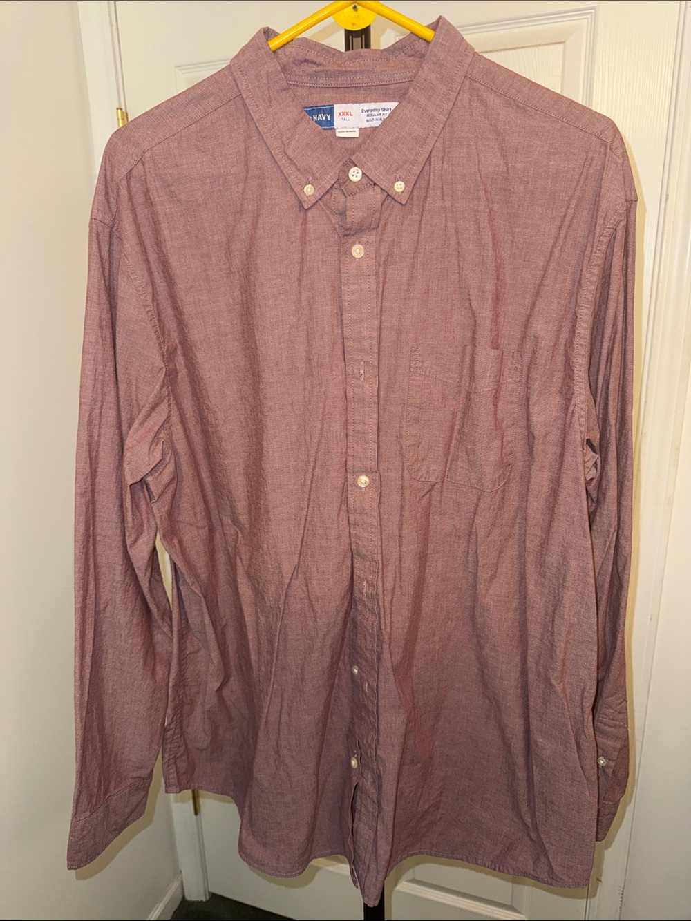 Old Navy Men's 3XLT Casual Button-Down Shirt in Dusty Plum